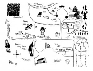 Mossy Dell, Hilltop Map x